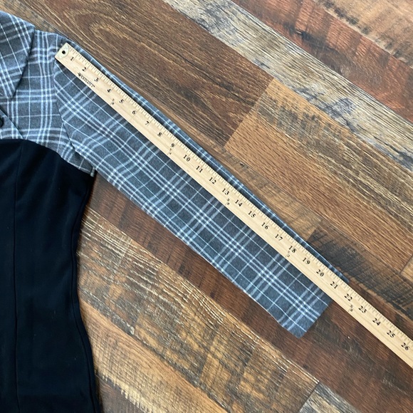 HOMEYEE Women's Retro Chic Colorblock Lapel Career Tunic Dress Large - Picture 7 of 8